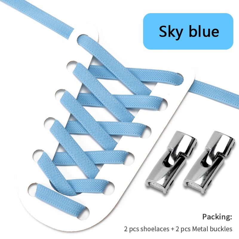 NO.8 4Pcs Cross Lock Shoelaces Without Ties 8MM Width Elastic Laces Sneakers Kids Adult No Tie Shoelace Rubber Bands Shoes Accessorie