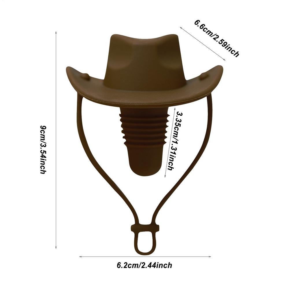 Silicone Cowboy Hat Wine Cork Champagne Beer Bottle Stopper Beverage Leak-Proof Sealer Caps Plug Kitchen Bar Accessories