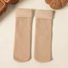 1 пара женских зимних носков средней длины, толстые плюшевые носки в японском стиле, эластичные, нескользящие, термоноски с защитой от запаха, очень свободные, до щиколоток, без разводов