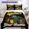 John Deere Customize Your Name Bedding Set Breathable Duvet Cover With Pillowcases Home Decoration Birthday Gift