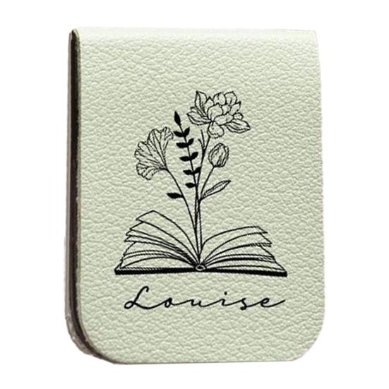 Закладка для книги в виде цветка из искусственной кожи, ручной работы, мини, портативная, водонепроницаемая, маркер для страниц, магнитный зажим, подарок для книголюбов, детей, студентов