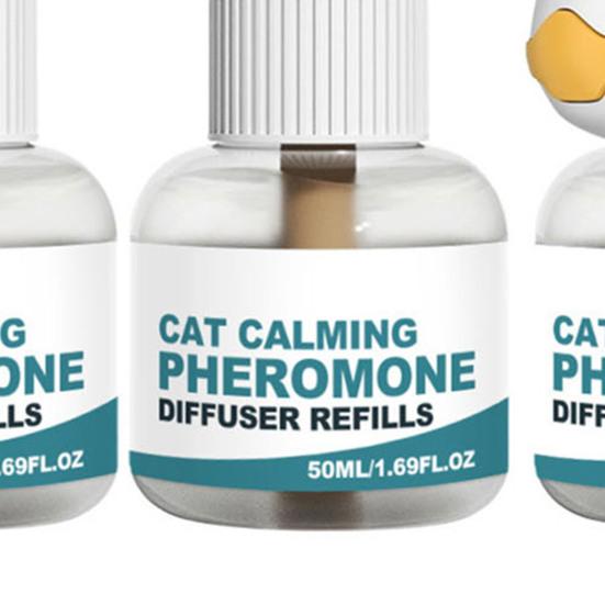 Cat Calming Pheromone Diffuser, 200ml Cat Calming Pheromone Refill, Plug-in Pheromone Diffuser for Cats Kittens Anxiety Stress Fear Behavior Relief