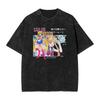 Sailor Moon Anime Printed Tshirt Mens and Womens Washed Tshirt High Quality Vintage Cotton Tshirt Harajuku YK Tops