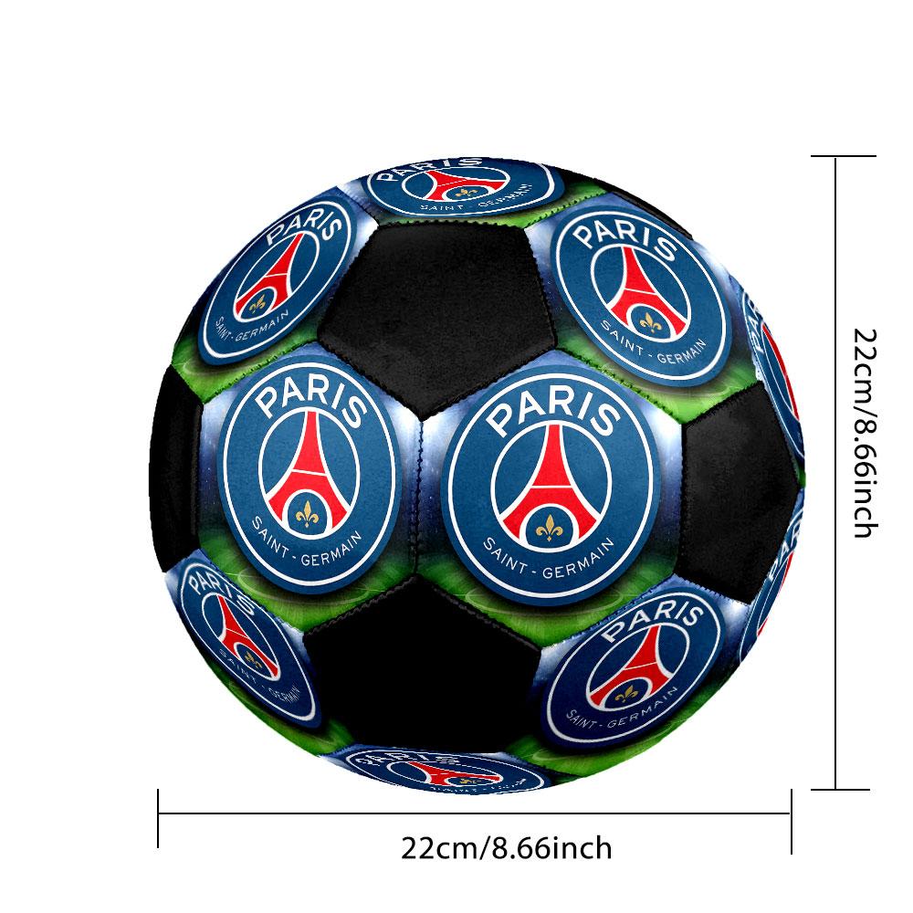 Paris Saint-Germain F.C. Soccer Ball Size 5 Colorful Machine Stitched PVC Competition Ready Durable High-Bounce