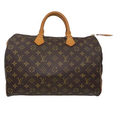 Подержанная сумка Monogram Speedy 35 M41524 Бостонская сумка Канва Коричневый Аутентичная 1213