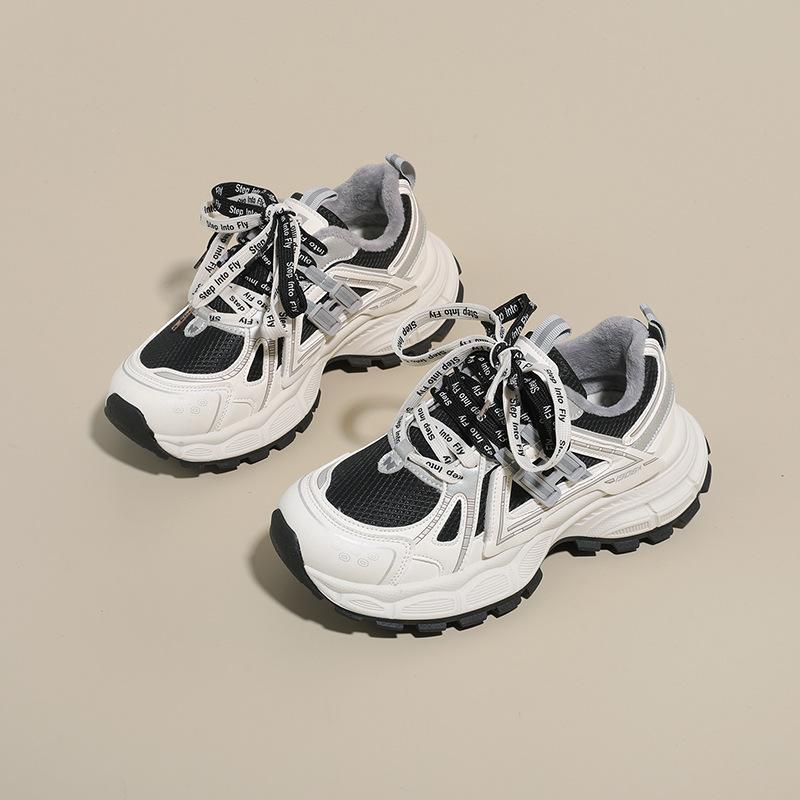 MKX бархатные кроссовки на платформе в стиле dad shoes, осенне-зимние, новые, повседневные, для кампуса, парные