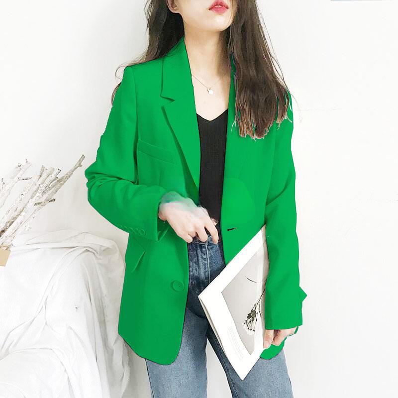 Elegant Blazer Women Fashion Vintage Suit Jackets Jackets Coat Office Lady Chic Classic Solid Casual Oversized Outerwear