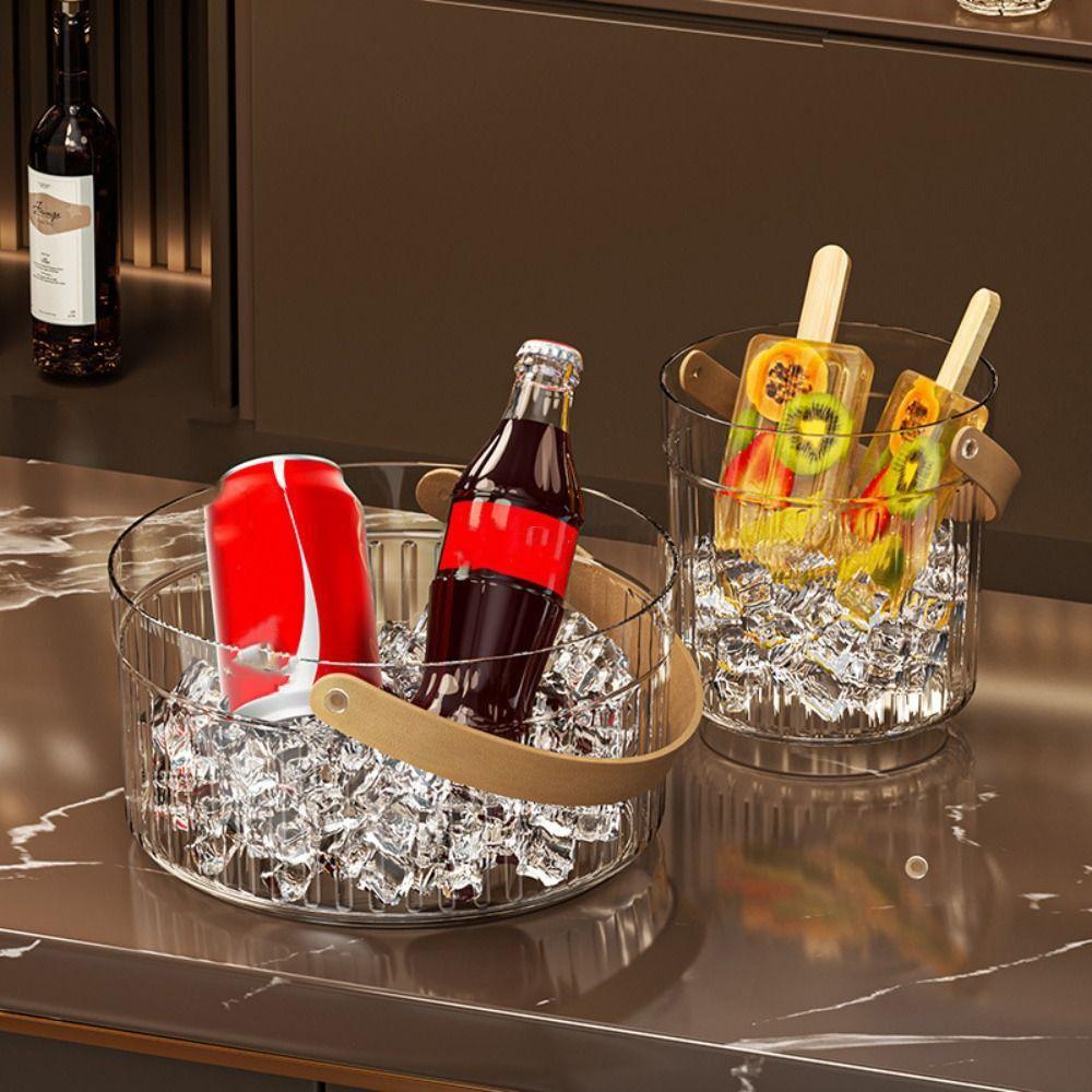 Large Capacity Storage Basket Plastic Drinks Cooling Container Ice Bucket  Champagne Cooler