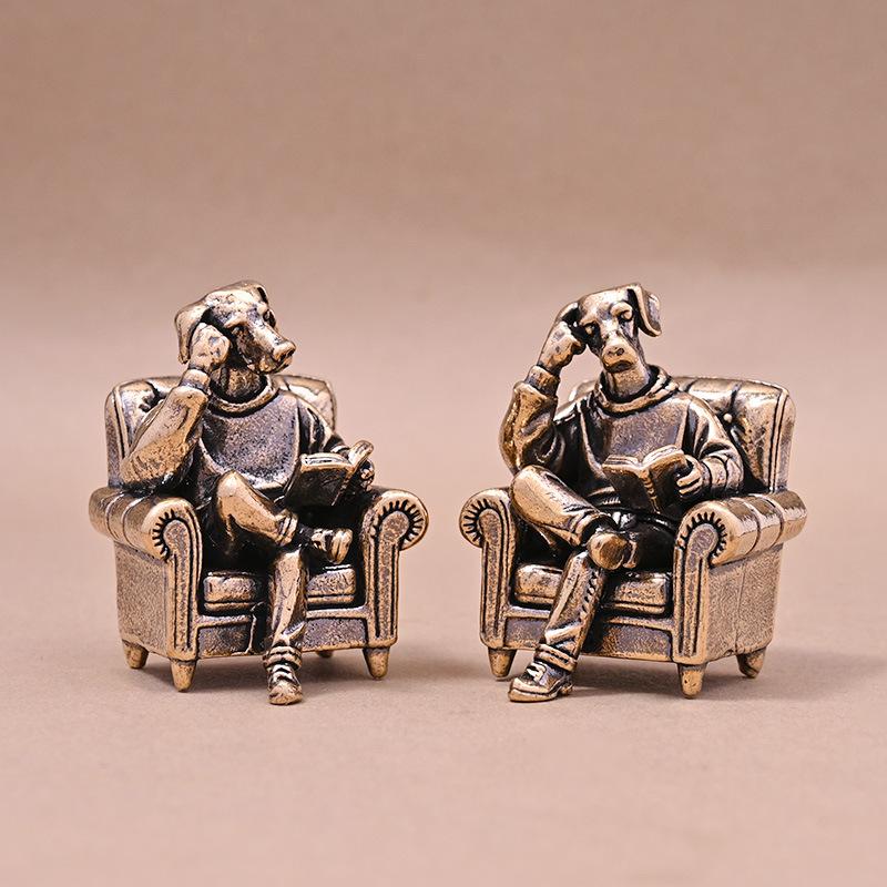 Миниатюрная фигурка Собаки-CEO Ретро Декор для Рабочего Стола Офиса Ретро Декор для Рабочего Стола Офиса Коллекционный Орнамент