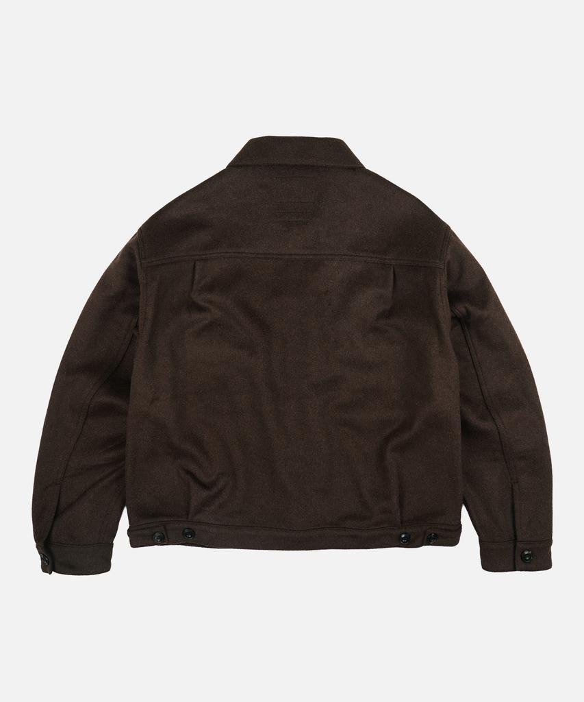 FRIZMWORKS Solid Wool Trucker Jacket _ Brown