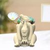 Bear and Girls Pen Holder Silicone Molds Table Ornament Mould Plaster Making Tool Succulent Planter Mold Easy To Clean