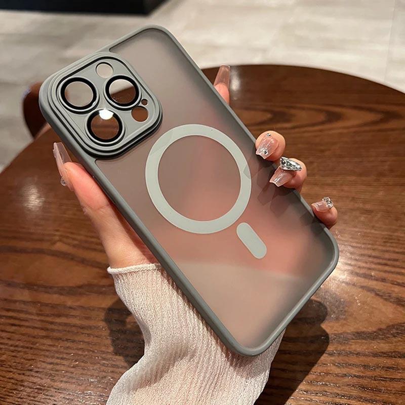 Подходит для чехла для телефона Iphone16, Магнитный, Матовый на ощупь 13, Защитный чехол для Apple 15promax 14, Полное покрытие