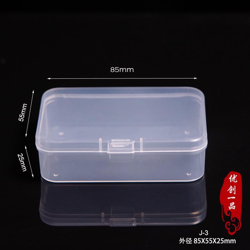 Полупрозрачный прямоугольный пластиковый контейнер для хранения с крышкой для организации ювелирных изделий