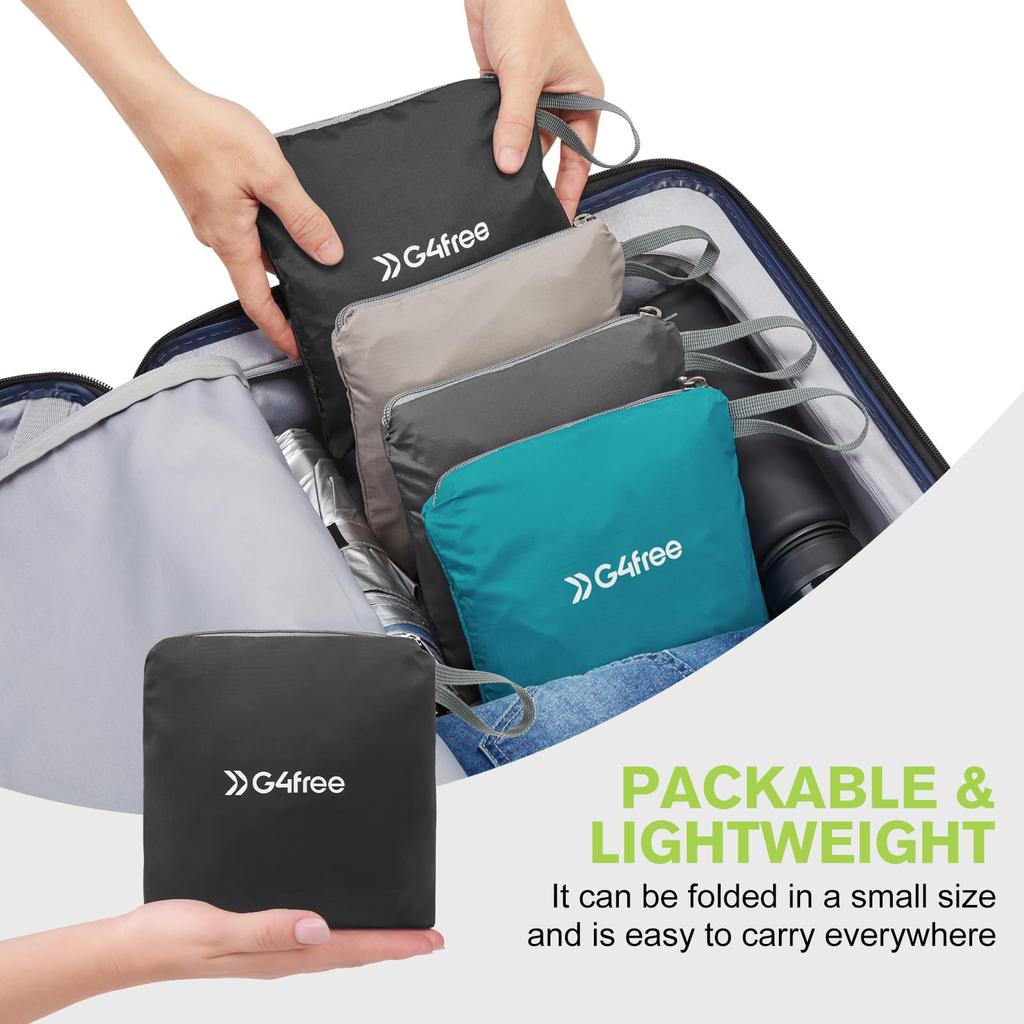 11L Hiking Ultra Packable Travel Bag for Daypack [G4Free] Backpack, Small, Lightweight, Backpack, Women, Men, Casual, Outdoor, Camping, (Black)