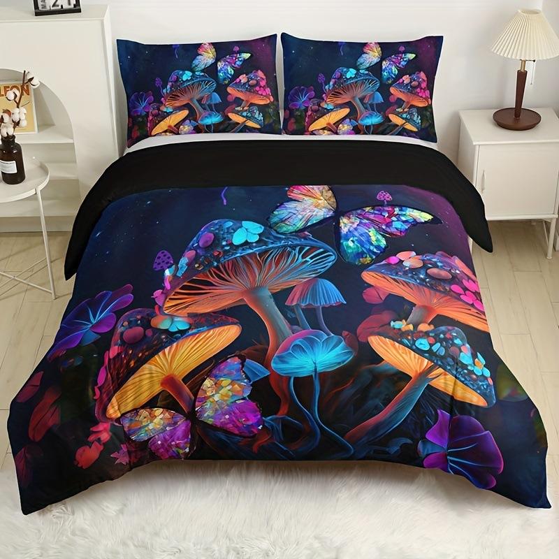 Пододеяльник Dream Mushroom Постельное белье С цифровой печатью Набор из трех предметов Для спальни Комлект