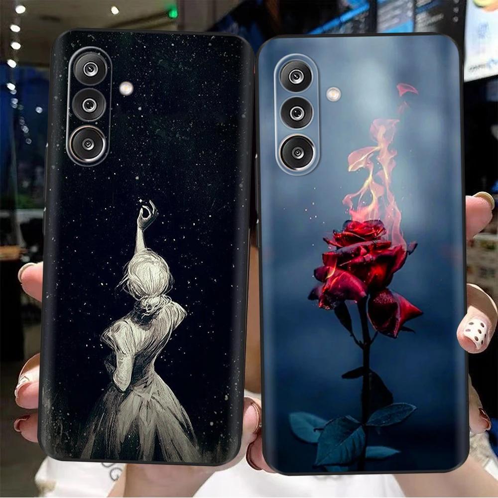 Чехлы для телефонов Для Samsung Galaxy M36 5G Чехол Мягкий Силиконовый Чехол Для Samsung M36 Чехлы M 36 M366B Ударопрочные Популярные Цветочные Чехлы