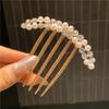 Simple Pearl Water Diamond Metal Pan Hair Insert Comb  Hair Comb Hairpin Mother'S Day Holiday Gift Hair Accessories