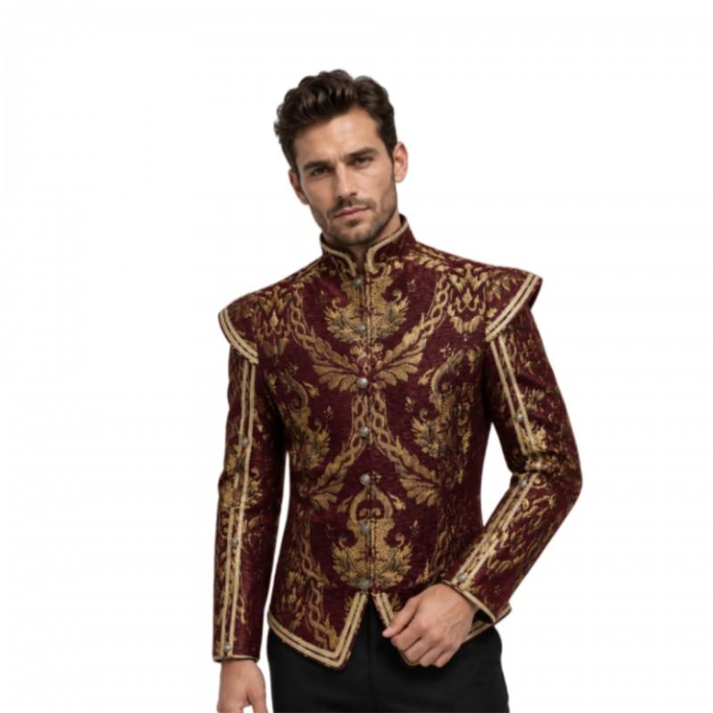 Tudor Noble Prince Cosplay Suit Vest Halloween Stage Party Costume Role Play