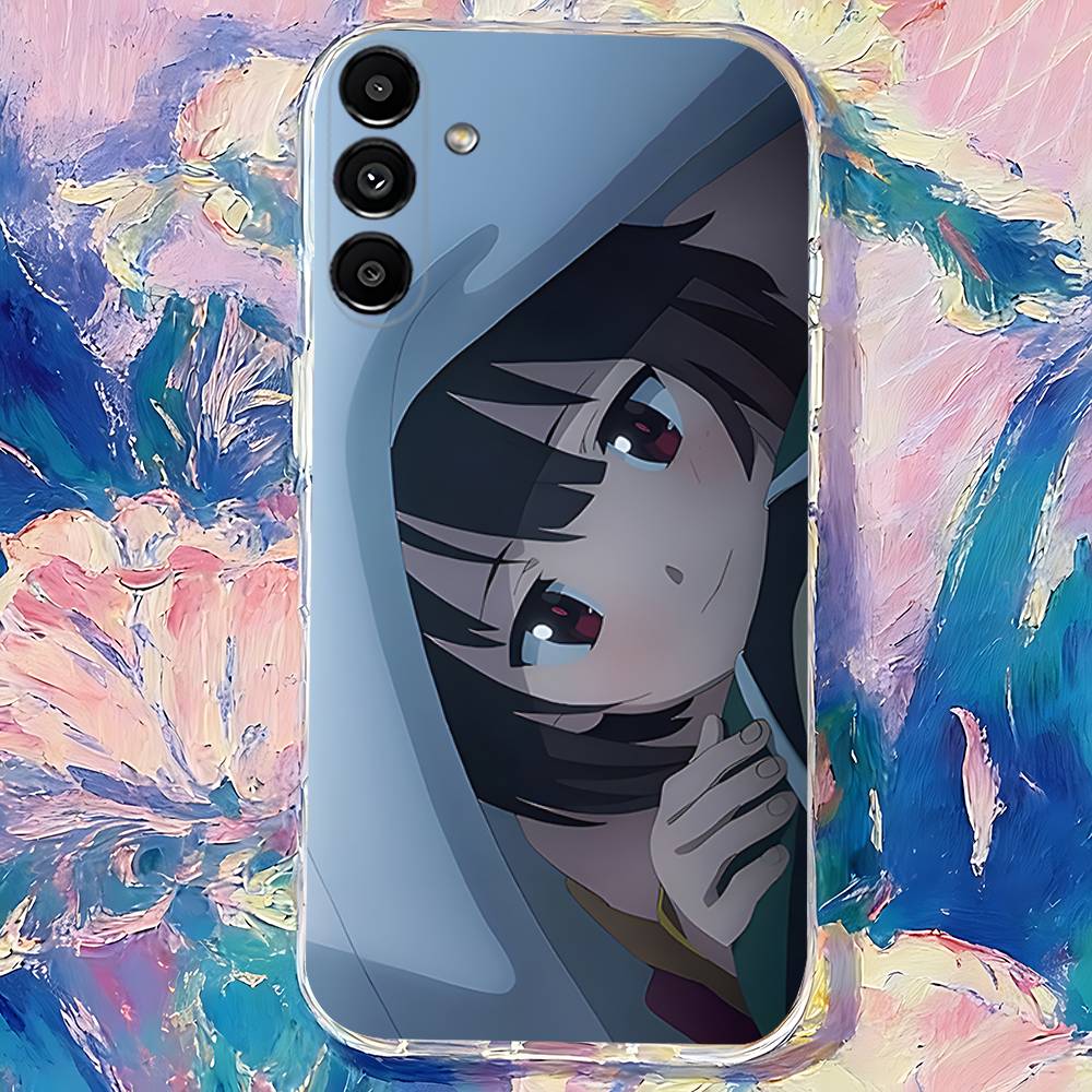 Чехол для телефона Megumin Anime K-KonoSuba для Samsung S24, S25, S30, S23, S21, S22, S20, S10, 5G, FE, lite, Plus, Ultra Прозрачный прозрачный чехол