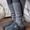 Hollow Wool Stacking Socks Heavy Industry Warm Knitted Stacked Tube Socks Sweet Versatile Socks