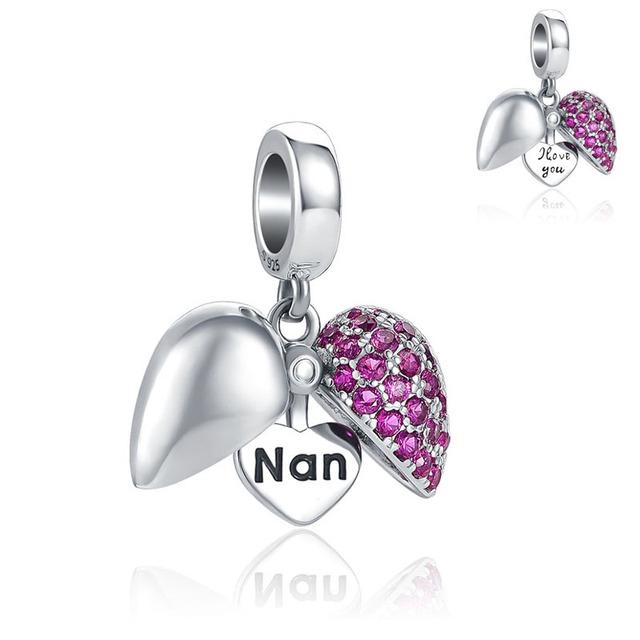 Новый европейский кулон с открытым сердцем, сестра, Diy из бисера, подходит, оригинальный модный браслет из стерлингового серебра 925 пробы для женщин, изготовление ювелирных изделий