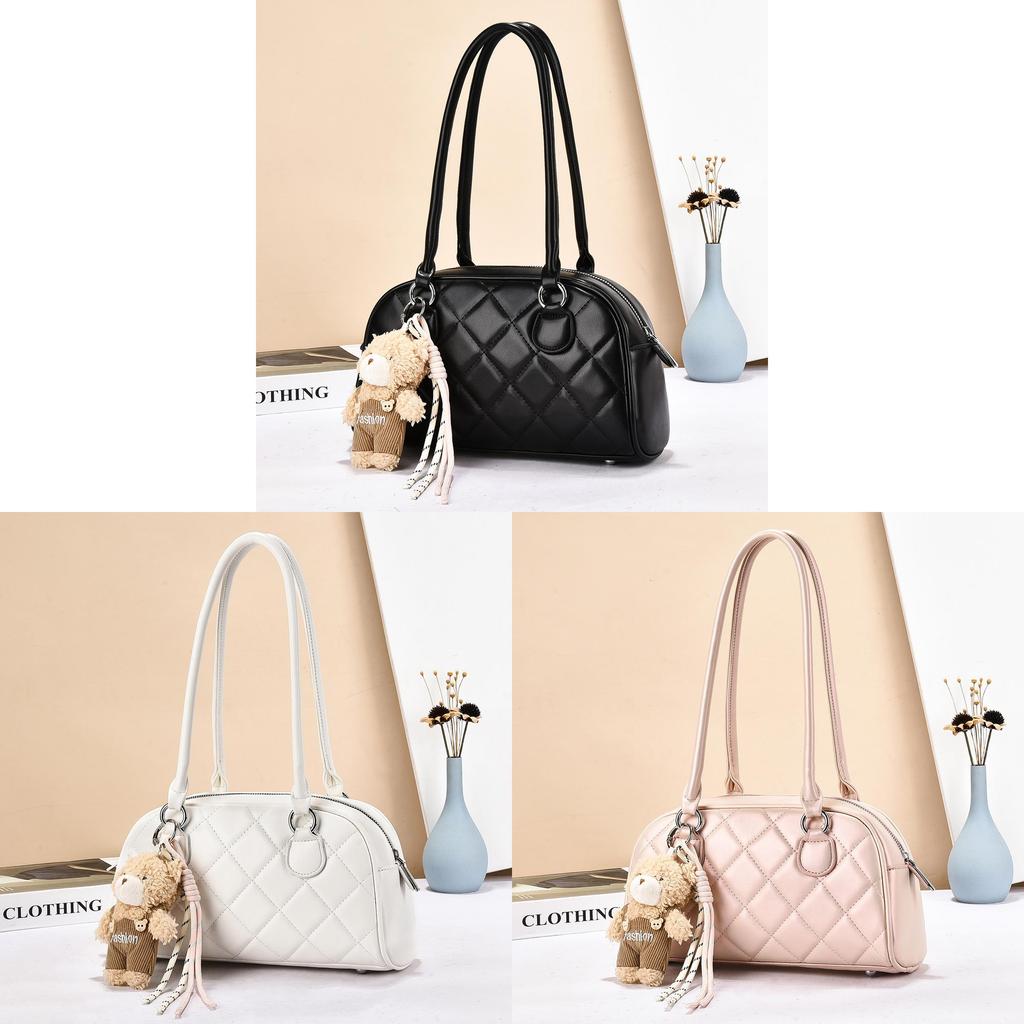 City Style Pu Bag With Stitching Details And Inner Storage For Casual Outings