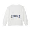 Длинная круглая длинная круглая короткая надпись с длинным рукавом для школьников, белая [Champion] детская футболка, рукав, горловина, сухая, эластичная, логотип, футболка, спортивная, CK-YS401,