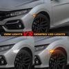 GemPro Front Fender LED Side Marker Lights with Sequential Turn Signal Delights for Honda Civic 10th Generation Type Sport of (FK7, FK8, FC1), Coupe,