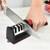 Stainless Steel Handheld Knife Sharpener Modern Multi-Stage Kitchen Tool for Quick and Efficient Sharpening