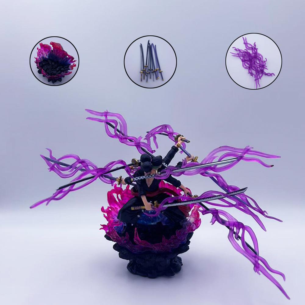 Figura de Ação Estilo Anime OnePiece Phantom RoronoaZoro Modelo de Estátua Colecionável Presentes para Desktop Modelo Artesanal