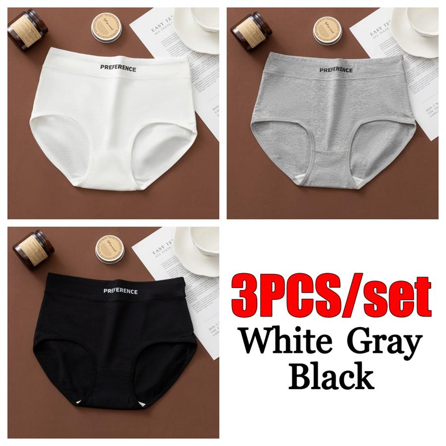 3PCS/Set Letter Seamless Women Panties Underpanties Sports Soft Female Underwear Large Size Sexy Pure Cotton Women's Intimates