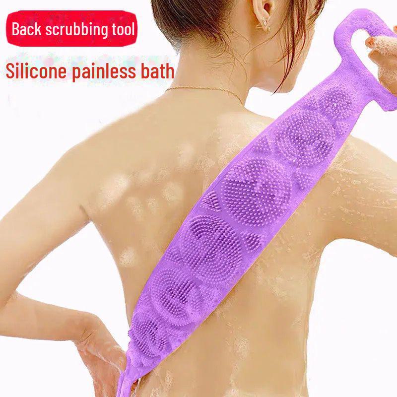 Силиконовое отшелушивающее банное полотенце: Мощная скрабирующая щетка для спины для мужчин и женщин