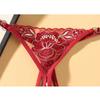 Erotic Panties Women's Sexy Lace Briefs Hollow Out  Crochet Lace Up Panty Thongs G String Open Crotch Peral Lingerie Underwear