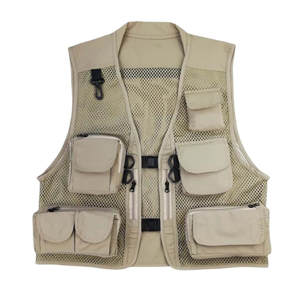Fishing Vest Waistcoat with Multi Pockets Breathable Photography Removable Coat