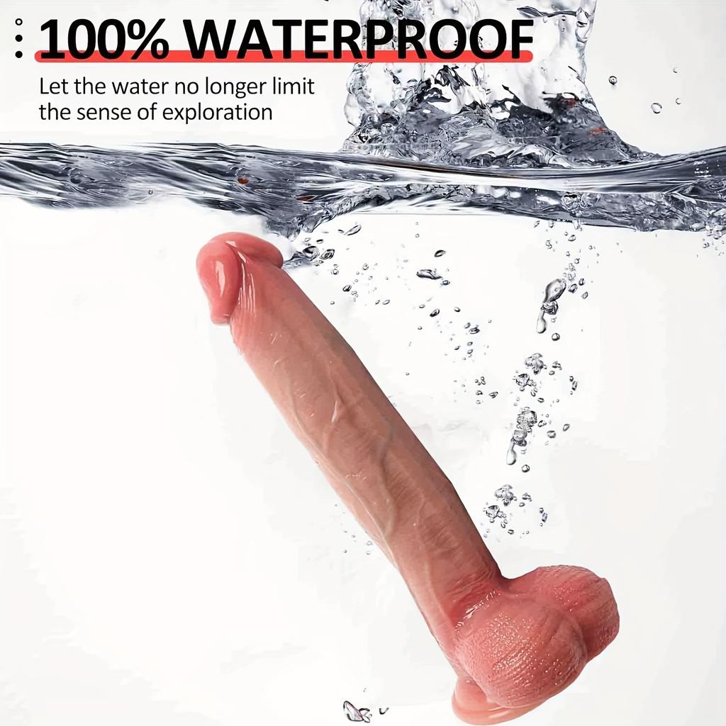 Super Size 11 Inch Realistic Silicone Dildo–Soft Lifelike Penis with G-Spot Stimulating Anal Plug,Non-Electric,Liquid Silicone,Adult Toy for Men&Women