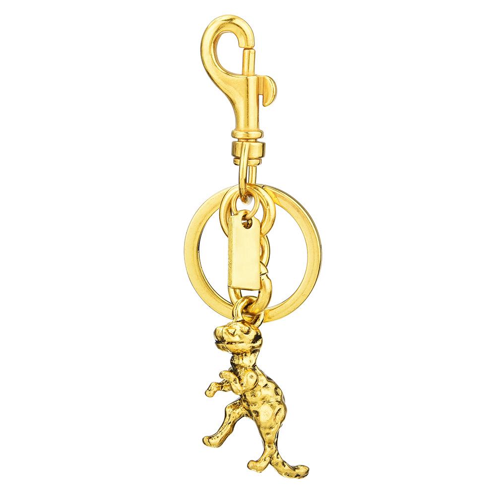 3D Металлический брелок с кошкой и динозавром - Рекламный подарок, подвеска для ключей