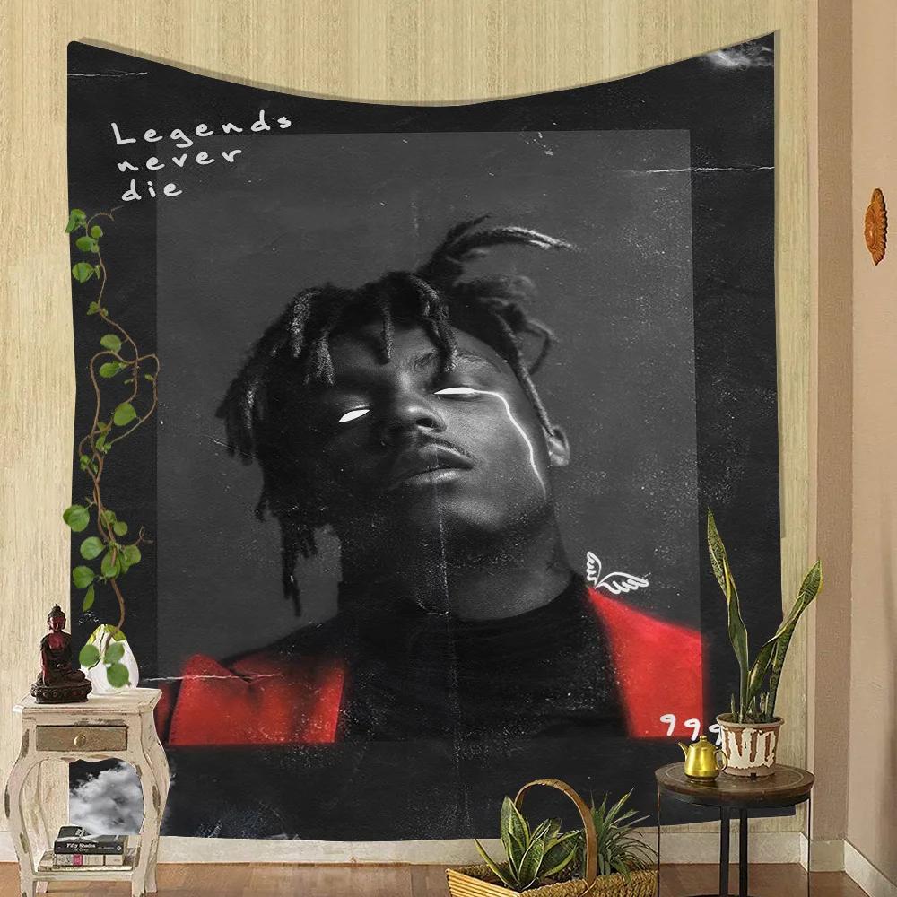 1 шт. Гобелен Juice Wrld с принтом, большой настенный гобелен, искусство, научно-фантастическая комната, домашний декор, декоративное одеяло