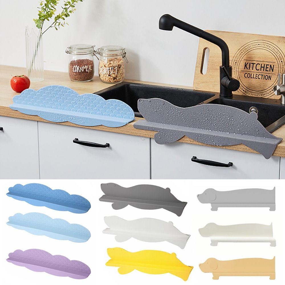 Silicone Sink Splash Guard Reusable Countertop Heighten Baffle Sink Guard Baffle Home Kitchen