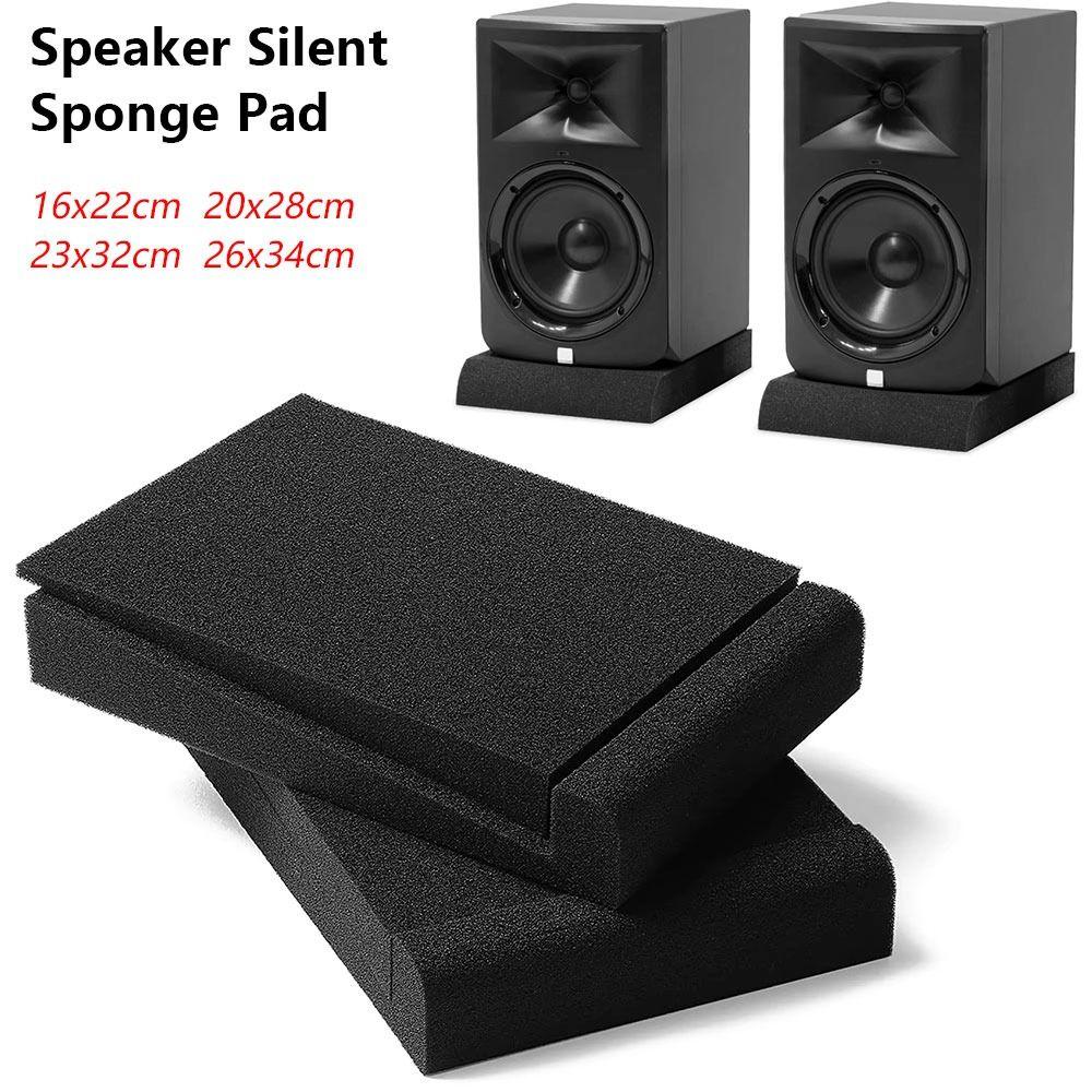 1/2Sets Shock Absorbing Speakers Isolation Pad Hardened Silent Sponge Pad Desktop Monitor Speaker
