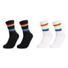 2PCS Rainbow Stripe Striped Socks Breathable Mesh Sports Running Socks Running Socks  Tennis