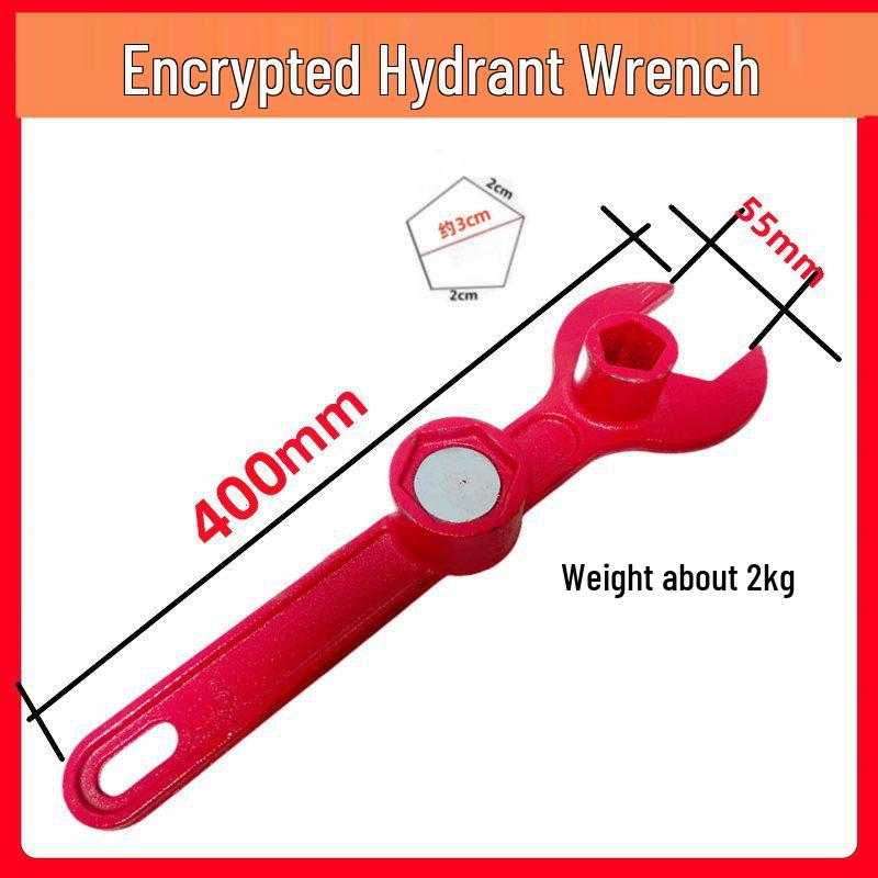 Universal Magnetic Hexagonal Fire Hydrant Wrench & Adapter for Water Filling Trucks