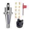 Face End Mill Holder Set High Speed Holder Extension NT40 FMB22 De Indexable and CNC Face End Mill with 10PCS APMT1604