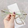 Classic Elegant Transparent Metal Frame Glasses Women Eyewear For Wedding Party Decorate Eyeglasses Fake Glasses