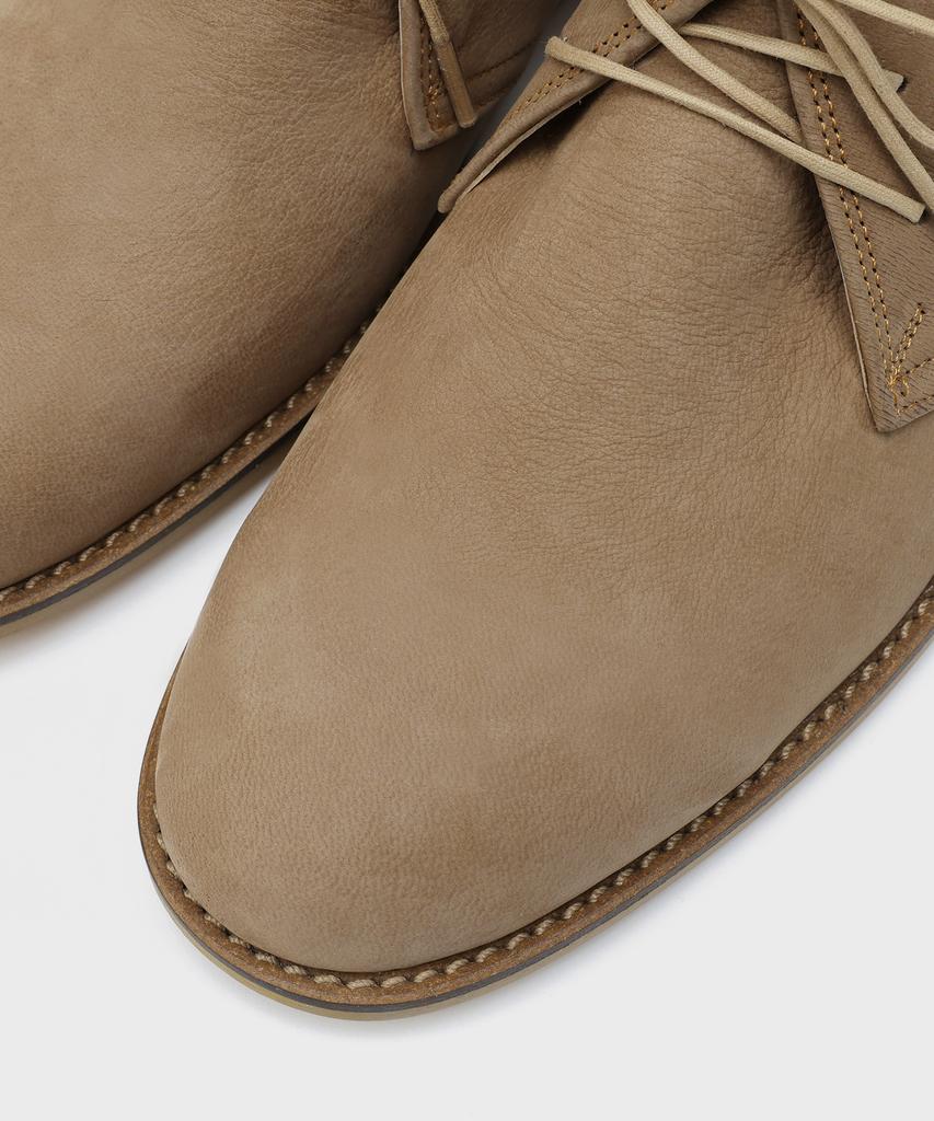Ботинки-чукка Firenze Atelier Standard с круглым носком 7702 [Бежевый нубук]