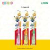 Lion Kids 3-6 Years Soft Bristle Antibacterial Toothbrush 3-Pack