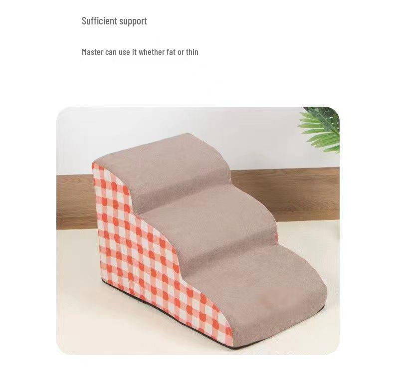 Pet Bedside Stairs for Small Dogs and Cats - Removable & Washable Steps