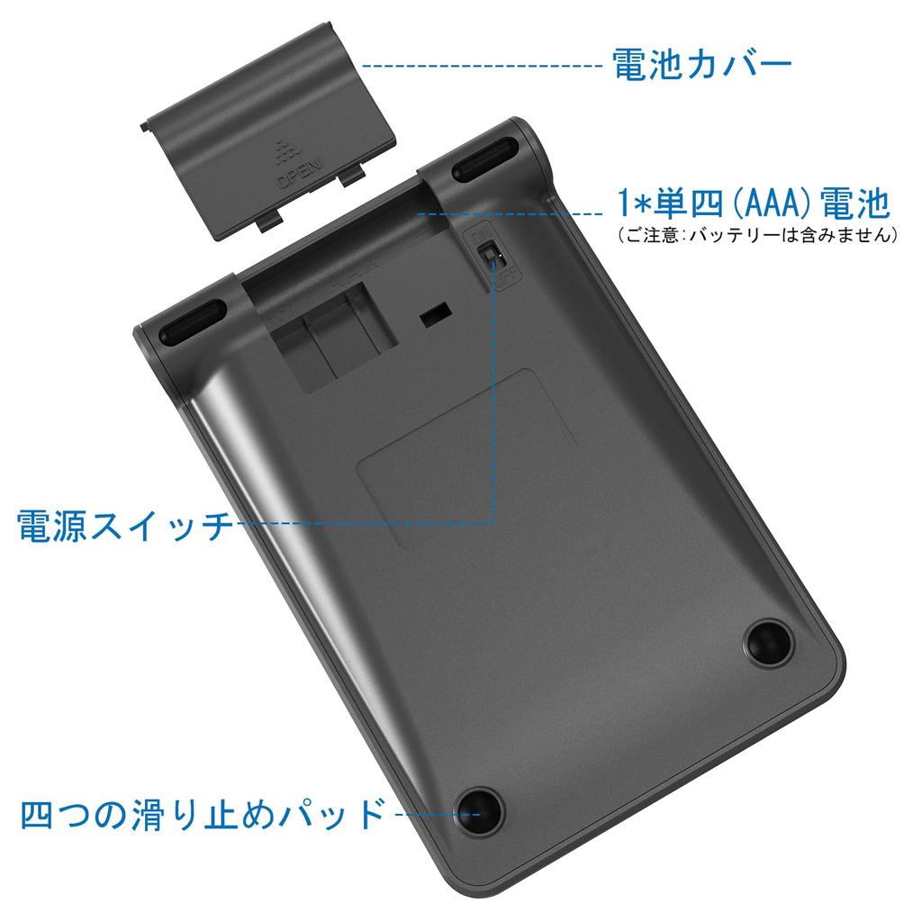 22-Key Bluetooth Wireless Numeric Keypad with Tab Key, Multi-Function Number Pad, Compatible with PCs, Laptops, and More