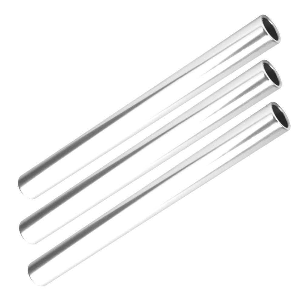 3PCS Smooth Surface Track Baton Hollow Tube Running Baton Reusable Relay Baton  Sports Training