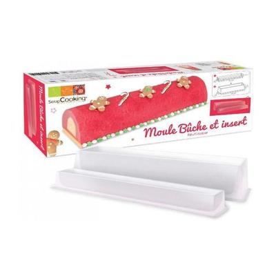 Форма для полена с вставкой - SCRAPCOOKING - Кристаллический APET - 33x11.5x6см