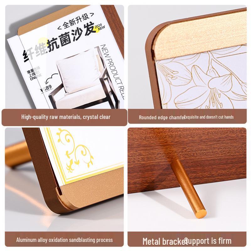 Acrylic A4 Table Card Display Stand for Menus & Ads